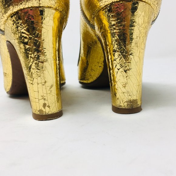 J crew Gold Mary Janes - Picture 5 of 8